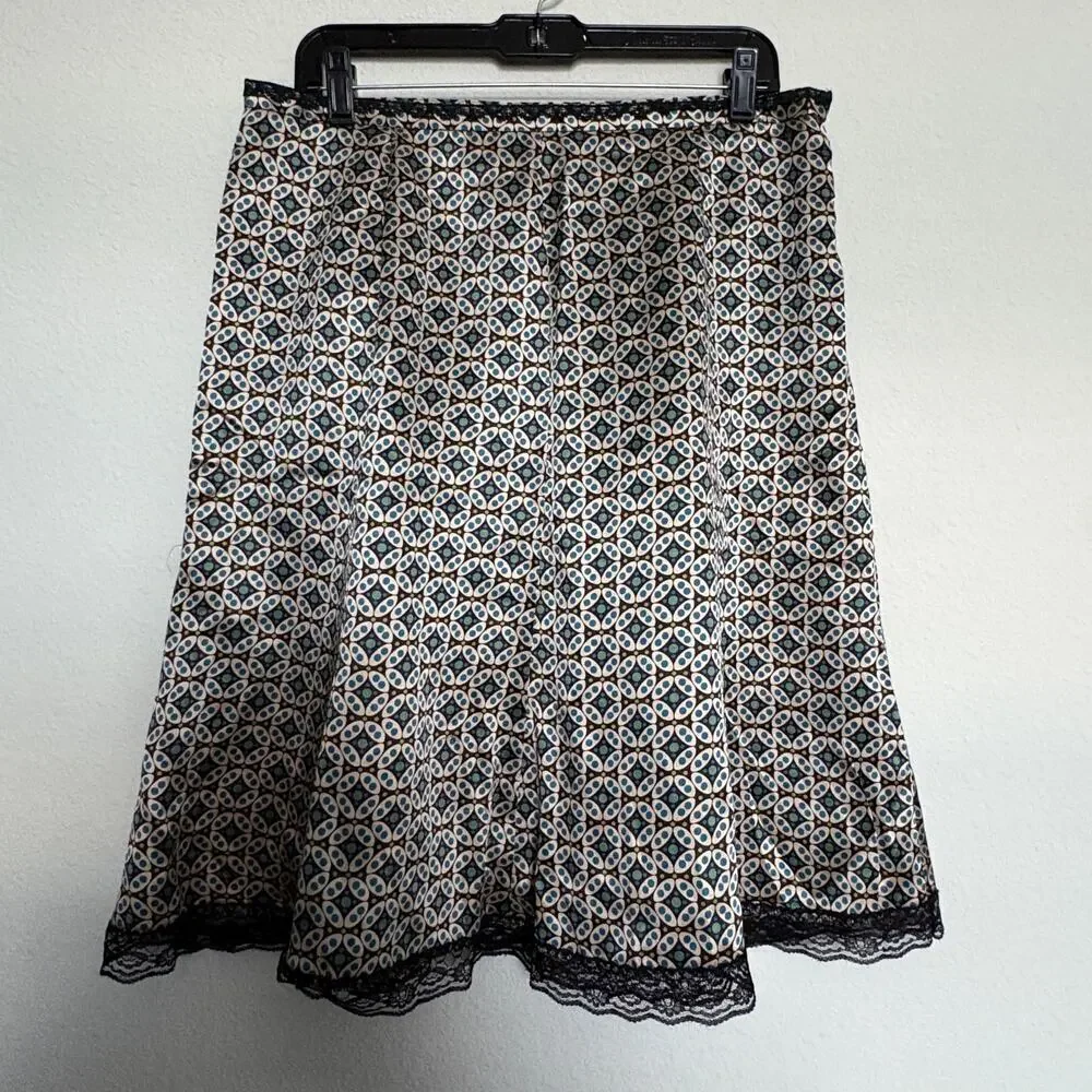The Limited 100% Silk Lace Trim Skirt Size 12 Dark Academia Y2K Boho Vixen
